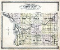Carroll County Outline Map, Carroll County 1908